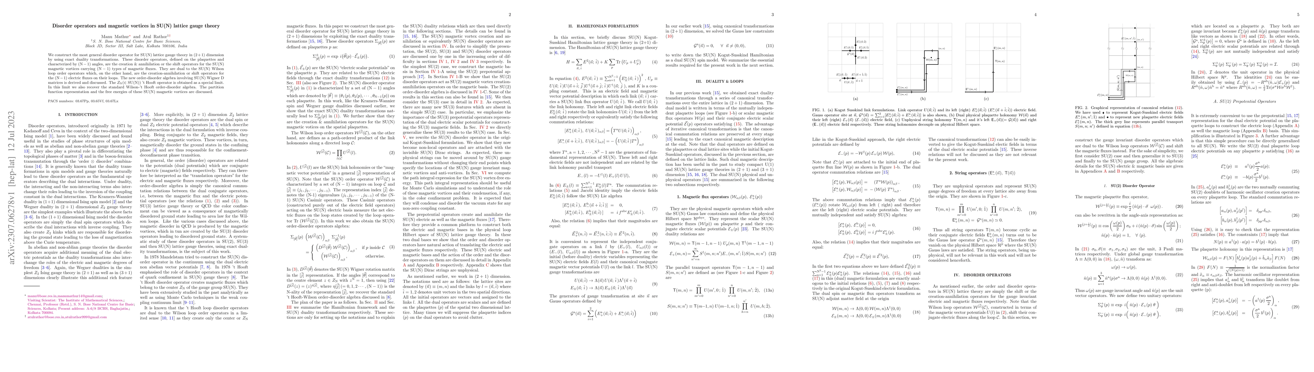Thumbnail for Disorder operators and magnetic vortices in SU(N) lattice gauge theory