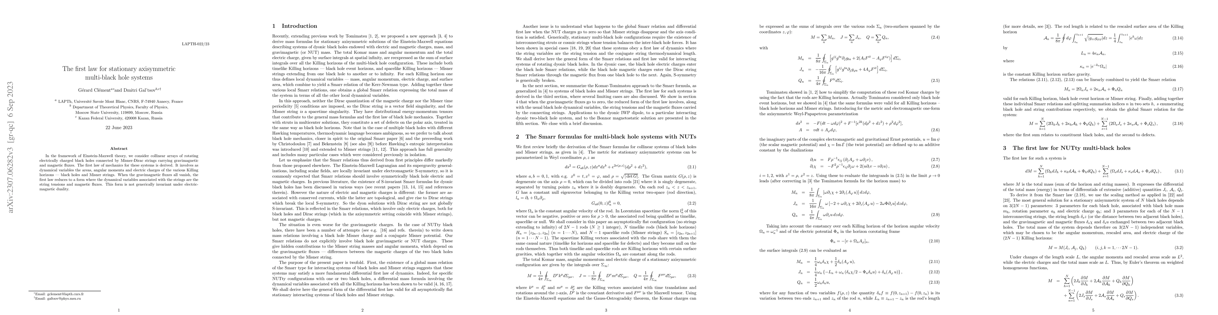 Thumbnail for The first law for stationary axisymmetric multi-black hole systems