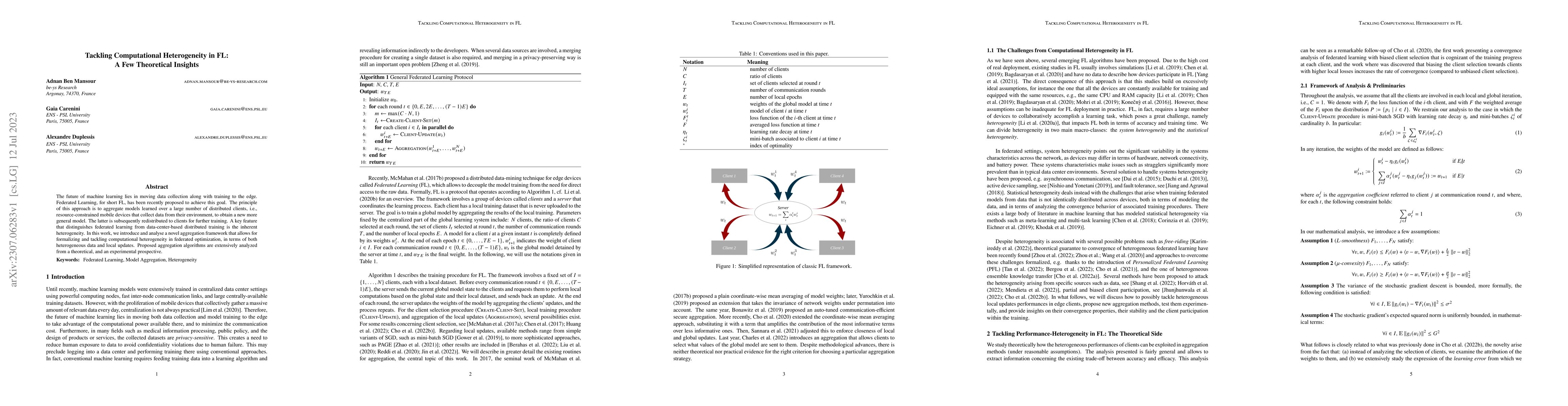 Thumbnail for Tackling Computational Heterogeneity in FL: A Few Theoretical Insights