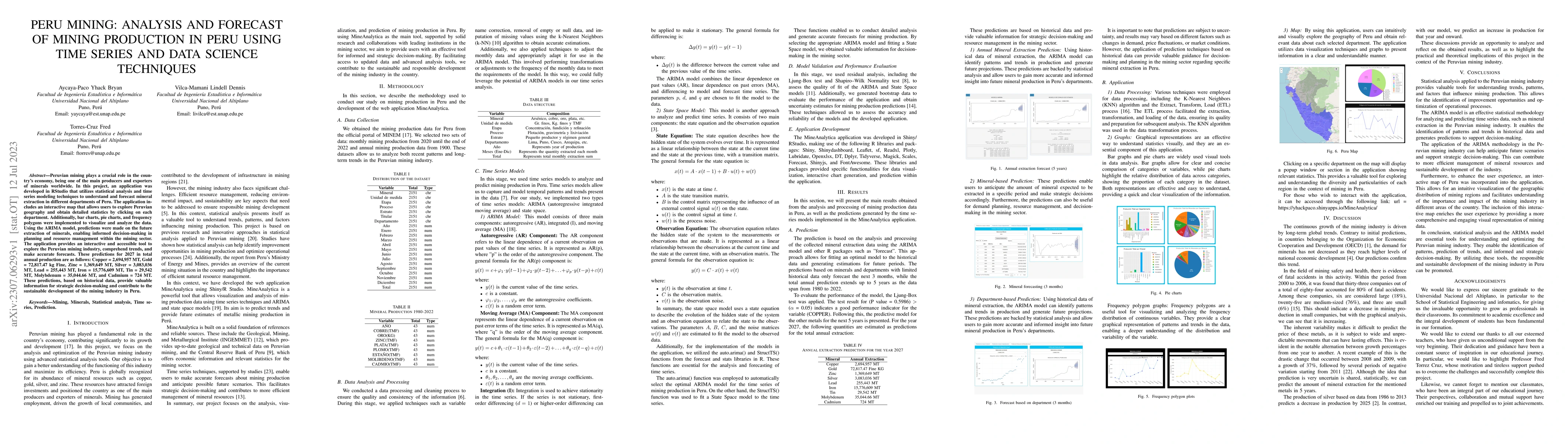 Thumbnail for Peru Mining: Analysis and Forecast of Mining Production in Peru Using
  Time Series and Data Science Techniques