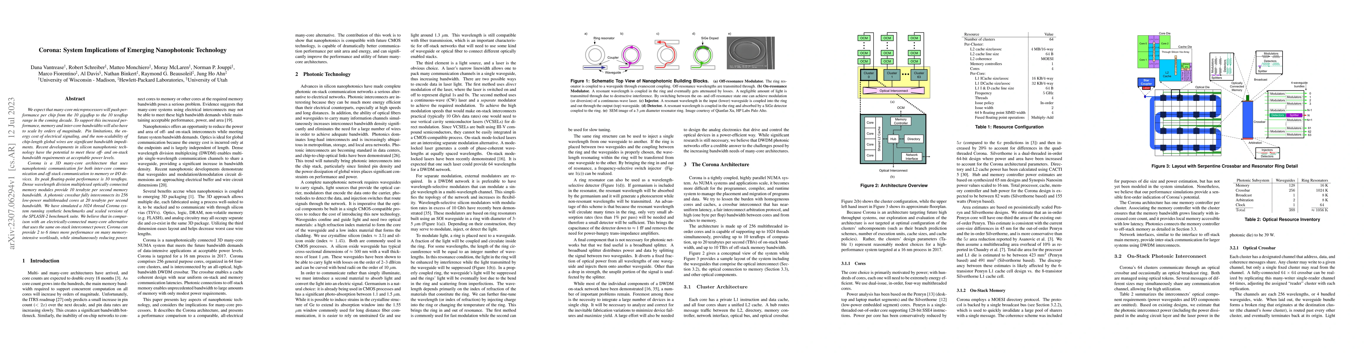 Thumbnail for Corona: System Implications of Emerging Nanophotonic Technology