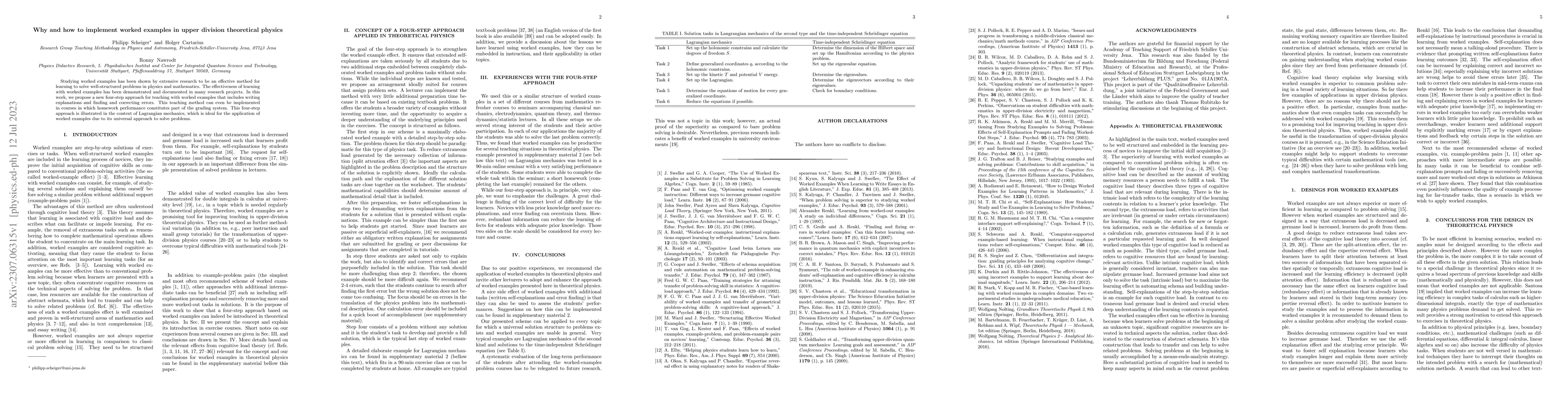 Thumbnail for Why and How to Implement Worked Examples in Upper Division Theoretical
  Physics