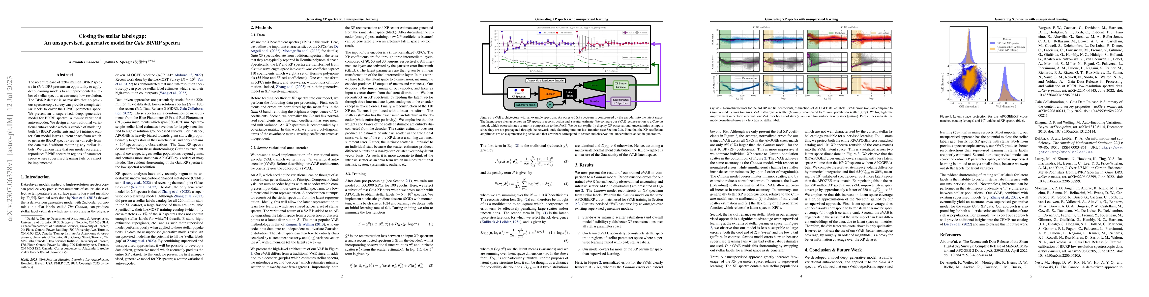 Thumbnail for Closing the stellar labels gap: An unsupervised, generative model for
  $\textit{Gaia}$ BP/RP spectra