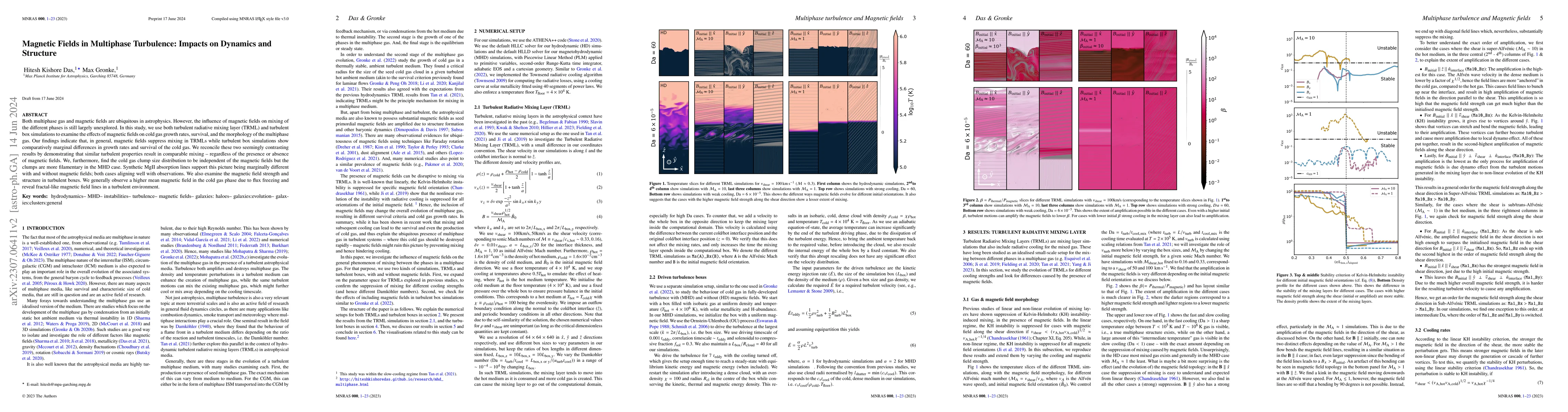Thumbnail for Magnetic Fields in Multiphase Turbulence: Impacts on Dynamics and
  Structure