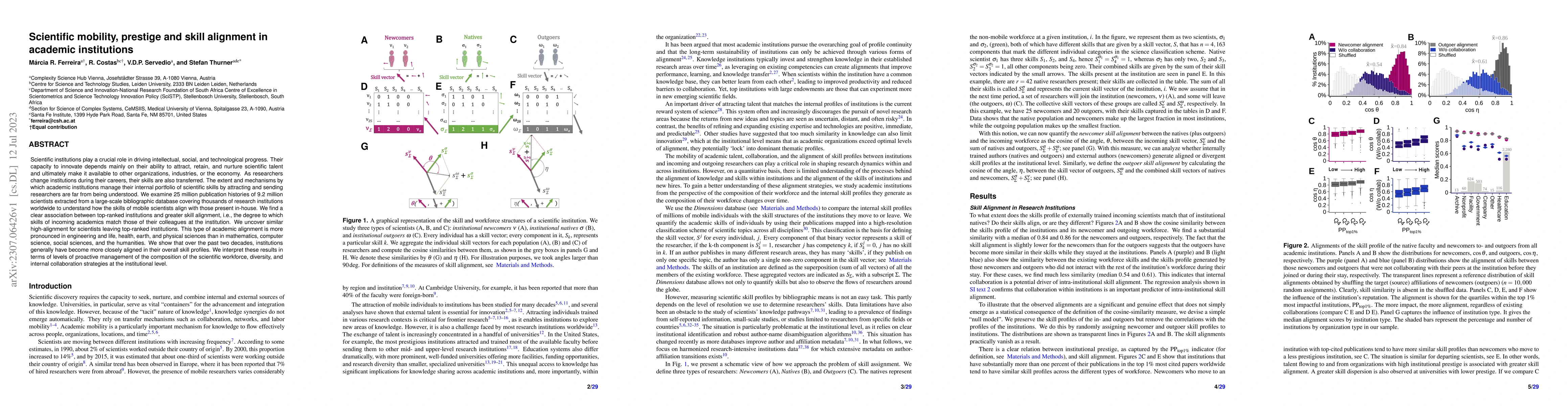 Thumbnail for Scientific mobility, prestige and skill alignment in academic
  institutions