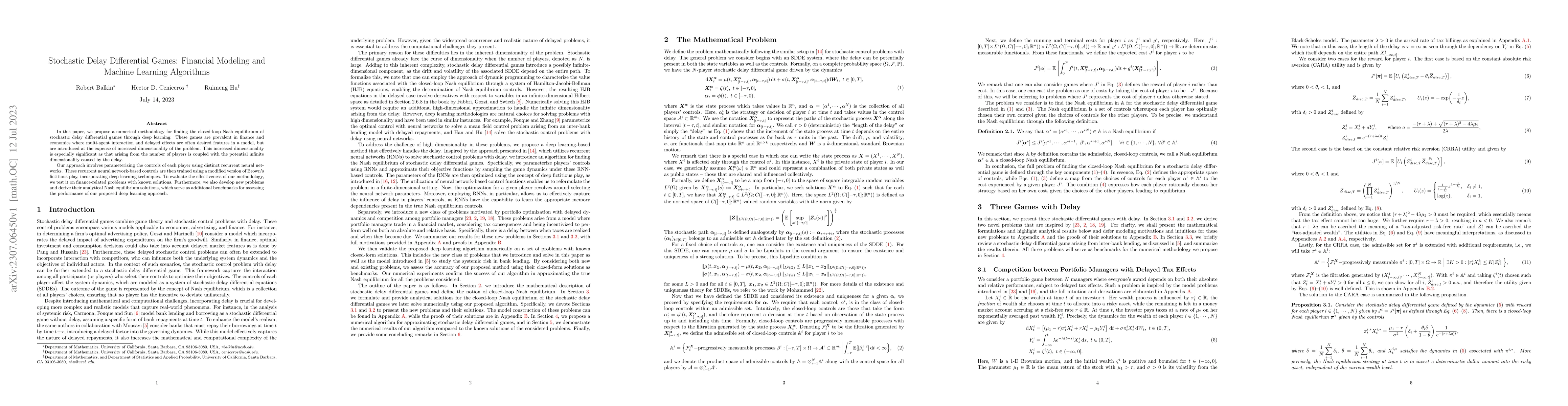Thumbnail for Stochastic Delay Differential Games: Financial Modeling and Machine
  Learning Algorithms