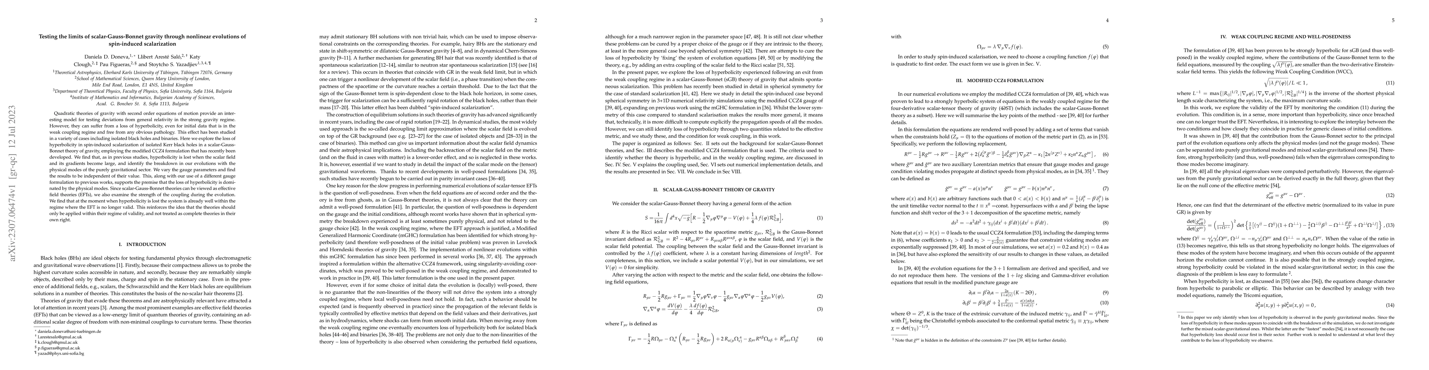 Thumbnail for Testing the limits of scalar-Gauss-Bonnet gravity through nonlinear
  evolutions of spin-induced scalarization
