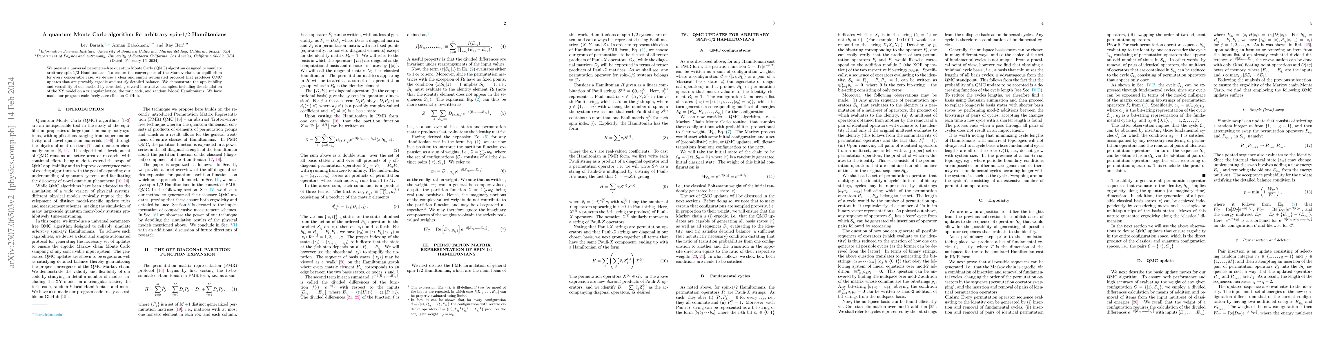 Thumbnail for A quantum Monte Carlo algorithm for arbitrary spin-1/2 Hamiltonians