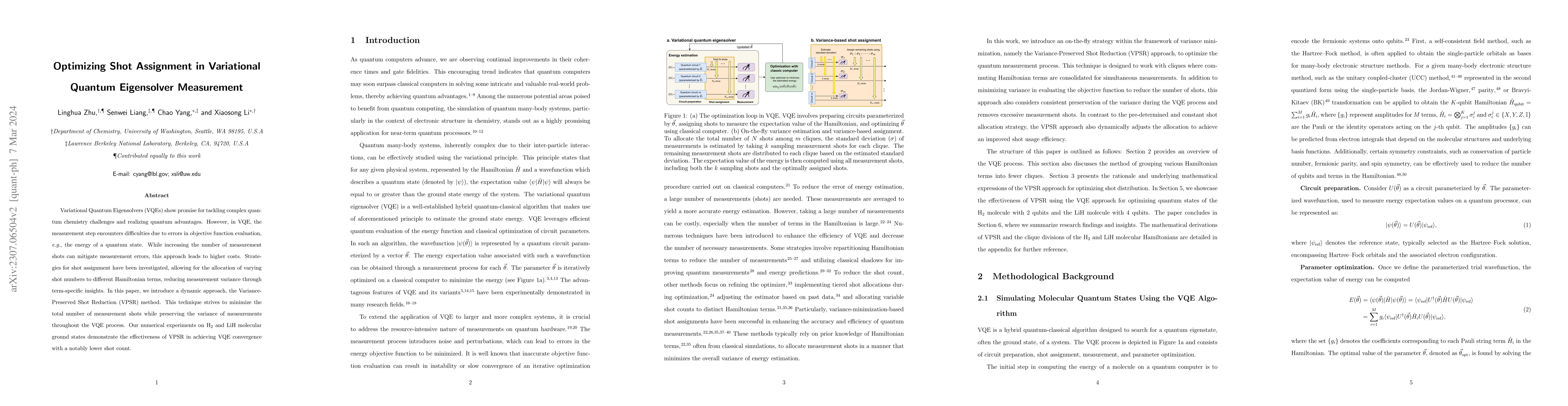 Thumbnail for Optimizing Shot Assignment in Variational Quantum Eigensolver
  Measurement