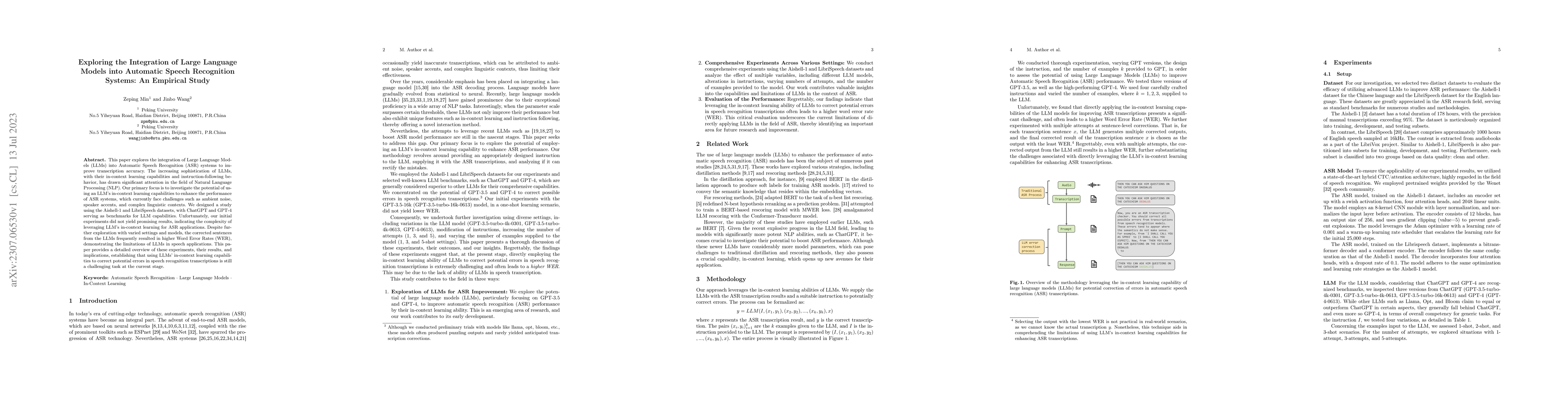 Thumbnail for Exploring the Integration of Large Language Models into Automatic Speech
  Recognition Systems: An Empirical Study