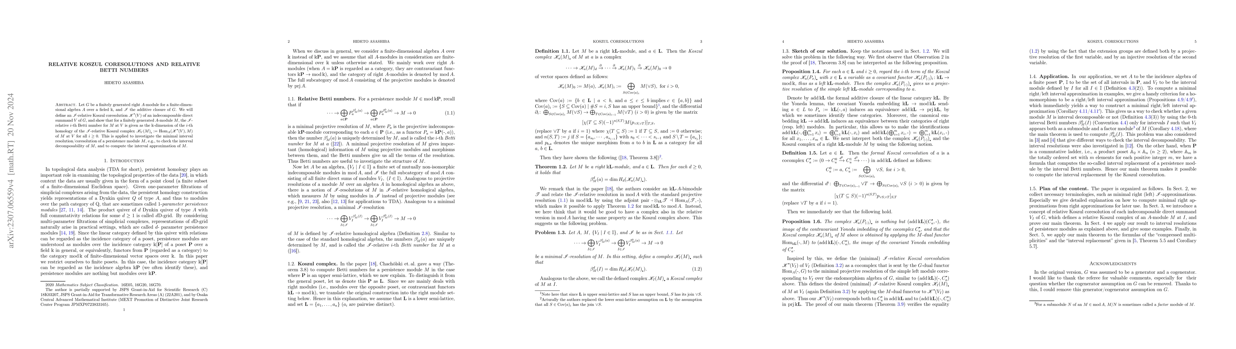 Thumbnail for Relative Koszul coresolutions and relative Betti numbers