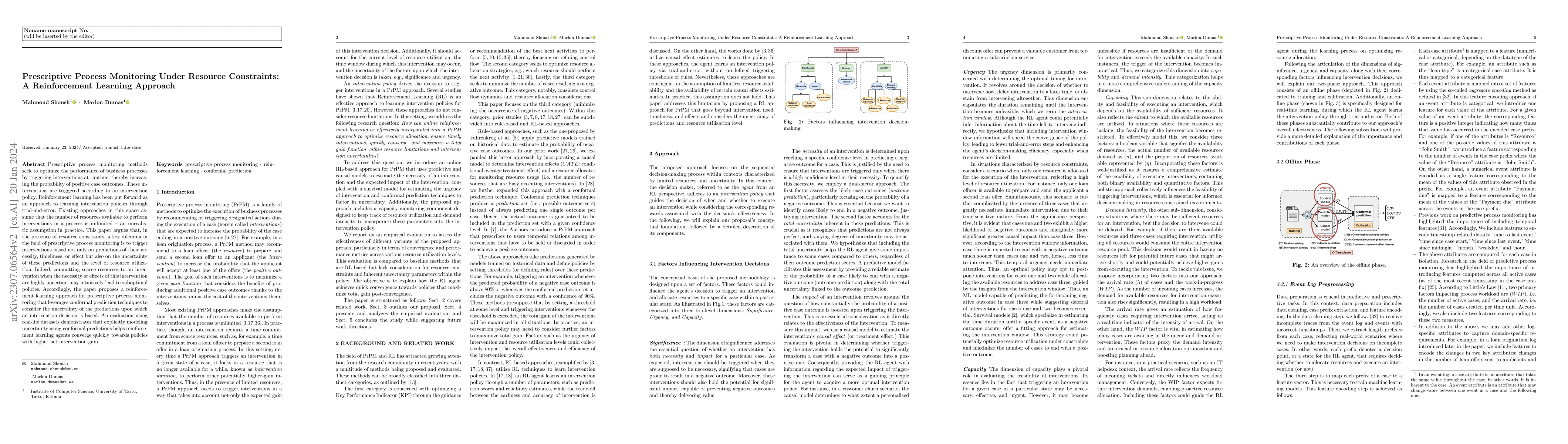 Thumbnail for Prescriptive Process Monitoring Under Resource Constraints: A
  Reinforcement Learning Approach