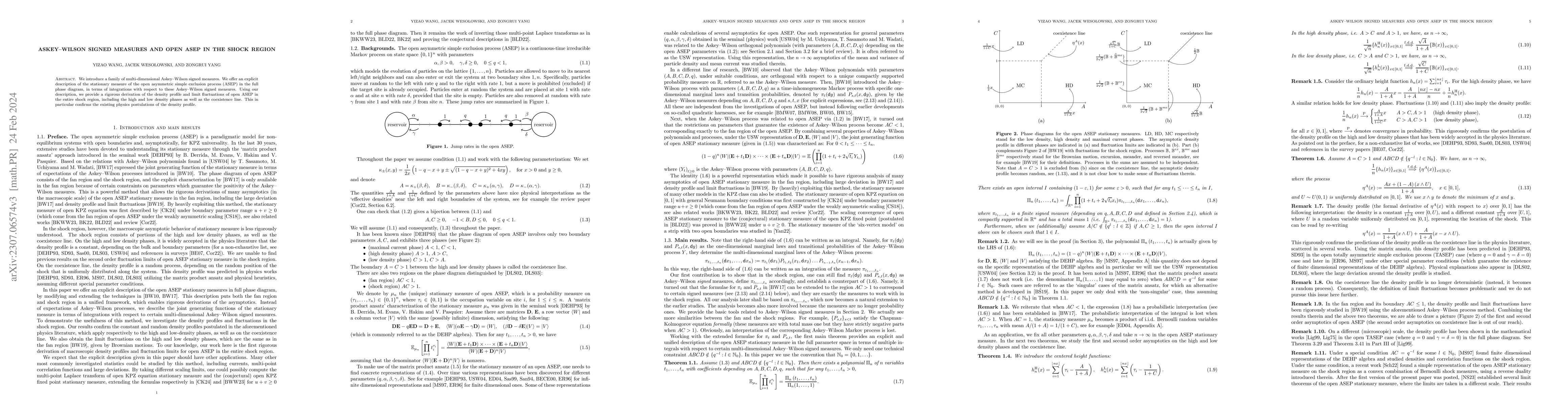 Thumbnail for Askey-Wilson signed measures and open ASEP in the shock region