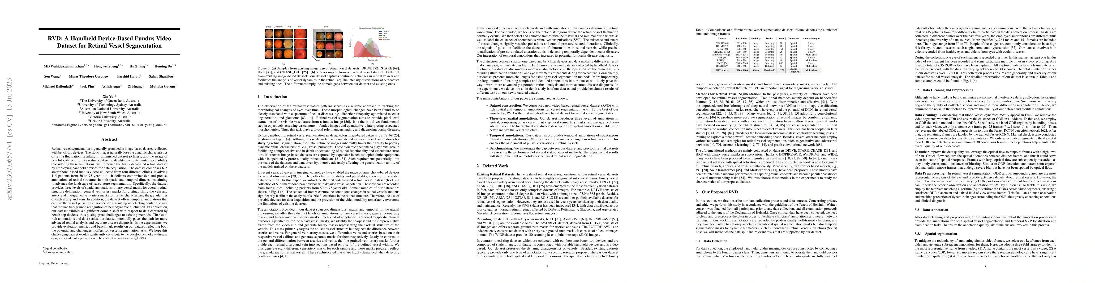 Thumbnail for RVD: A Handheld Device-Based Fundus Video Dataset for Retinal Vessel
  Segmentation