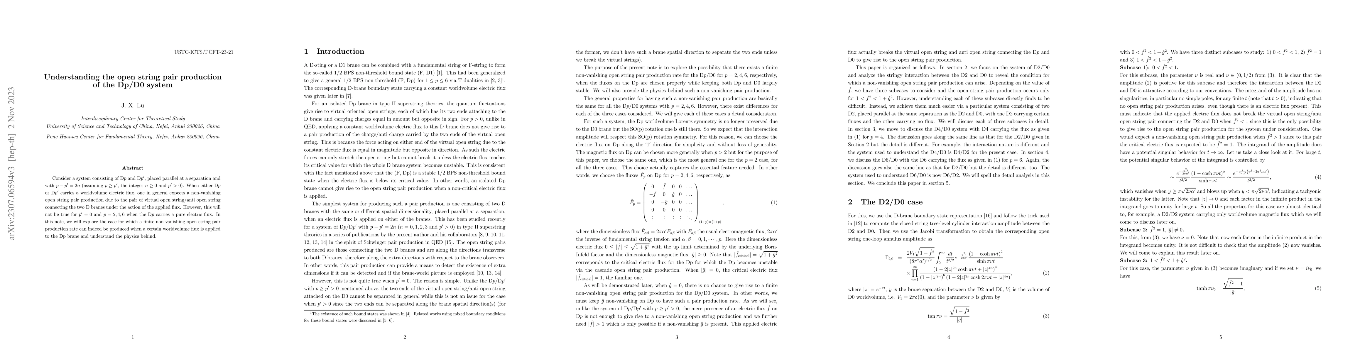 Thumbnail for Understanding the open string pair production of the Dp/D0 system