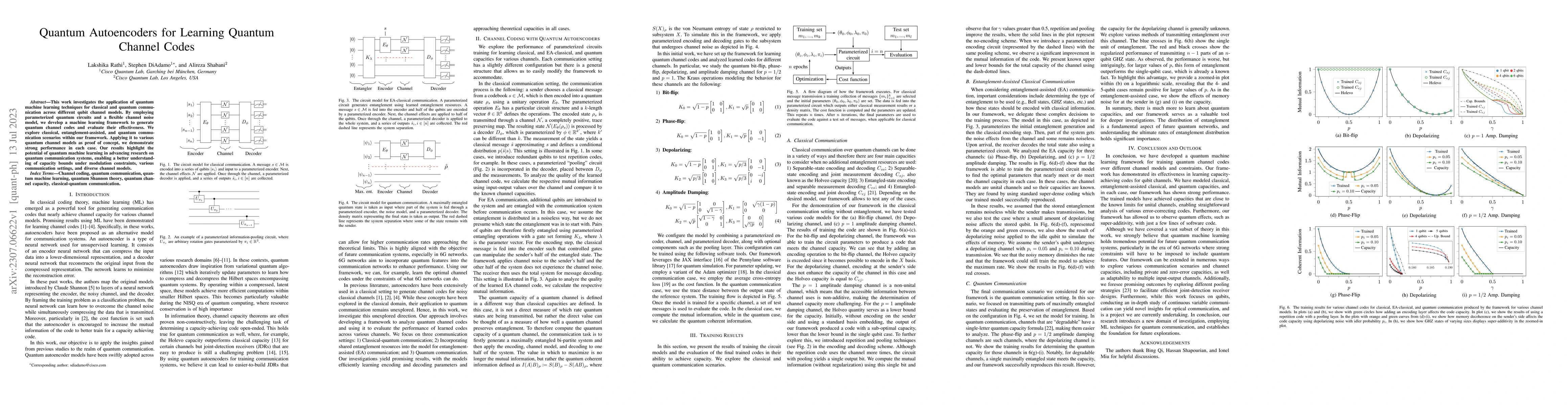 Thumbnail for Quantum Autoencoders for Learning Quantum Channel Codes