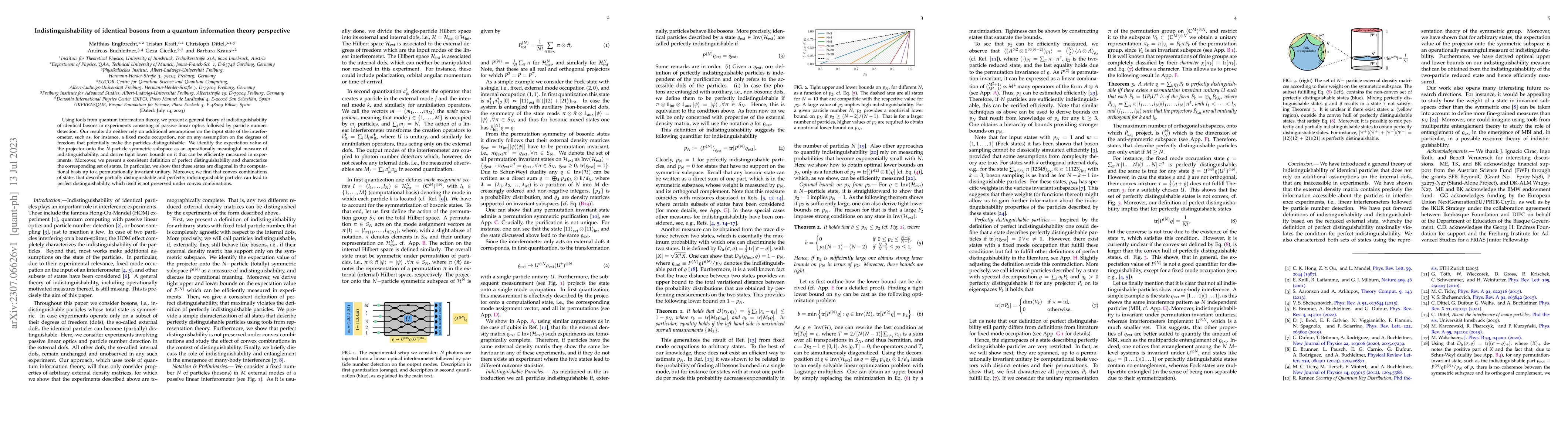 Thumbnail for Indistinguishability of identical bosons from a quantum information
  theory perspective