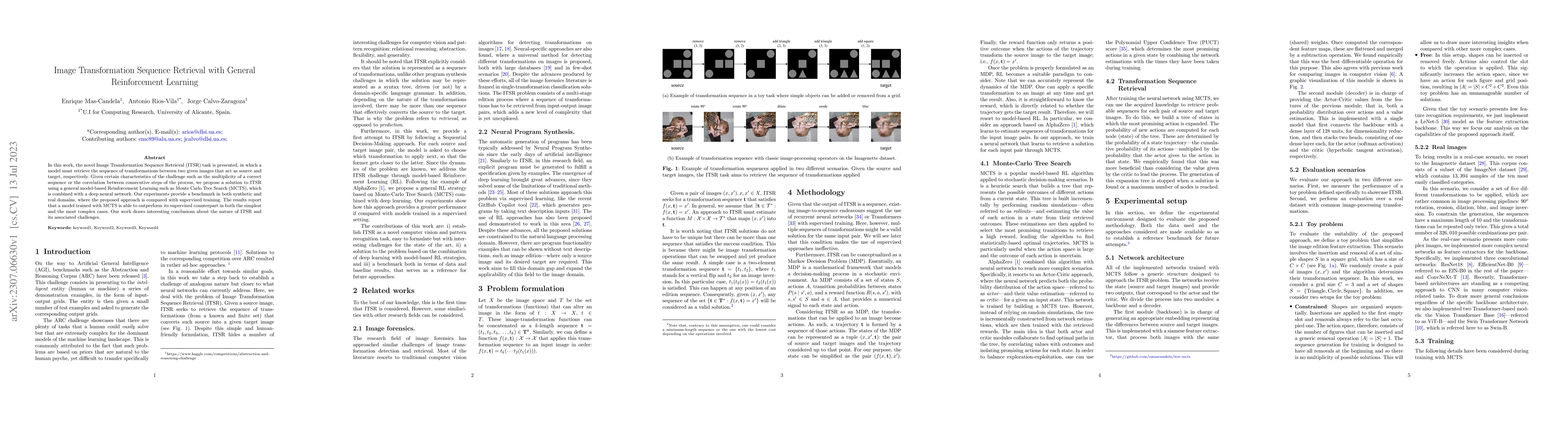 Thumbnail for Image Transformation Sequence Retrieval with General Reinforcement
  Learning