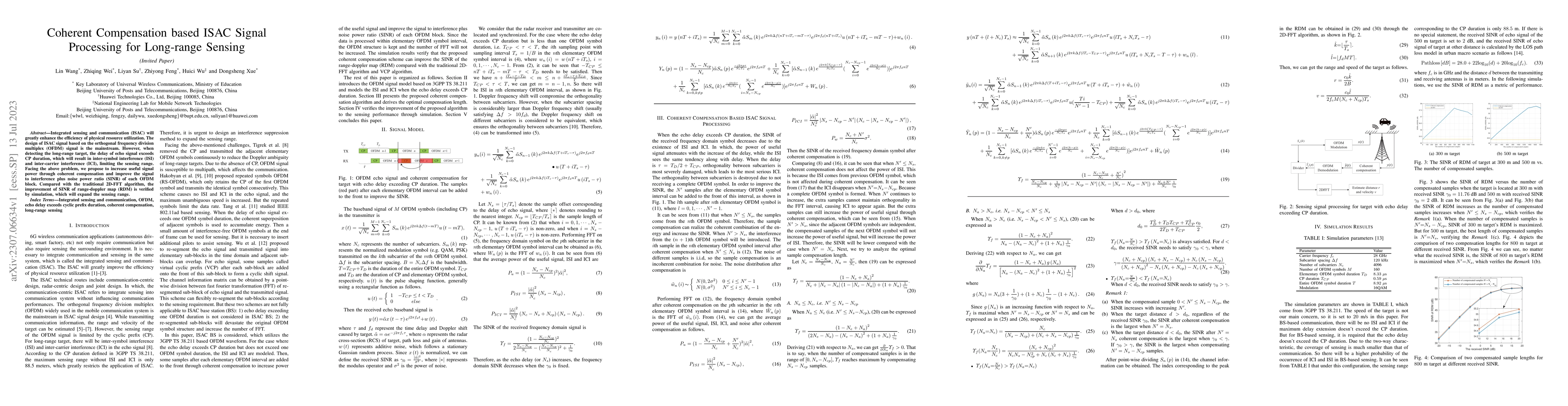 Thumbnail for Coherent Compensation based ISAC Signal Processing for Long-range
  Sensing
