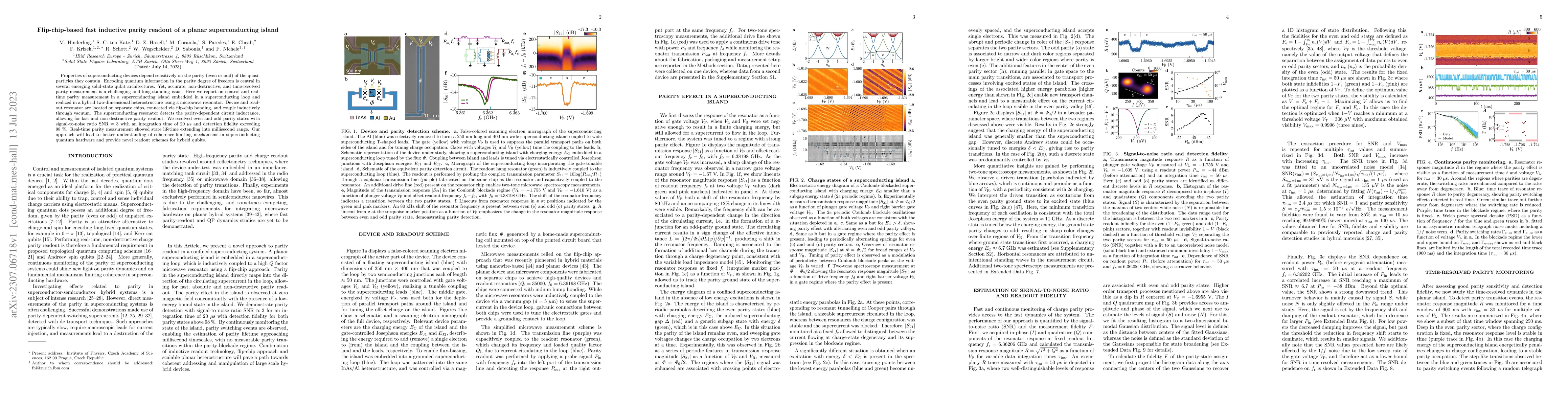 Thumbnail for Flip-chip-based fast inductive parity readout of a planar
  superconducting island