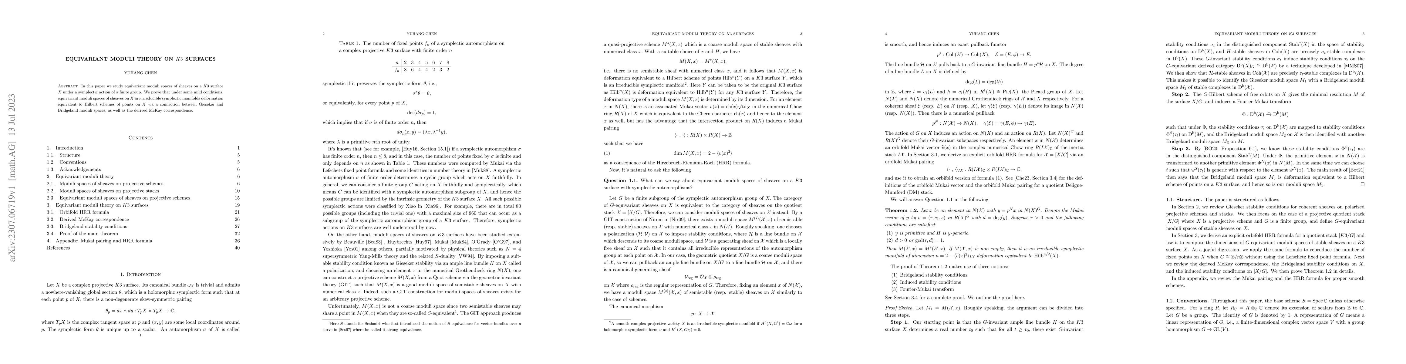 Thumbnail for Equivariant Moduli Theory on $ K3 $ Surfaces