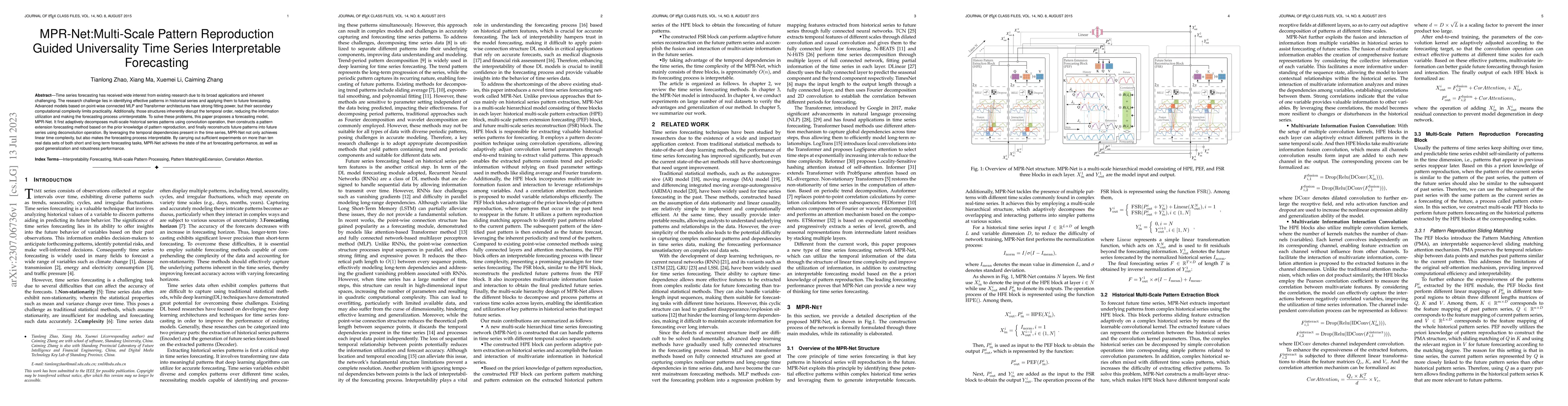 Thumbnail for MPR-Net:Multi-Scale Pattern Reproduction Guided Universality Time Series
  Interpretable Forecasting