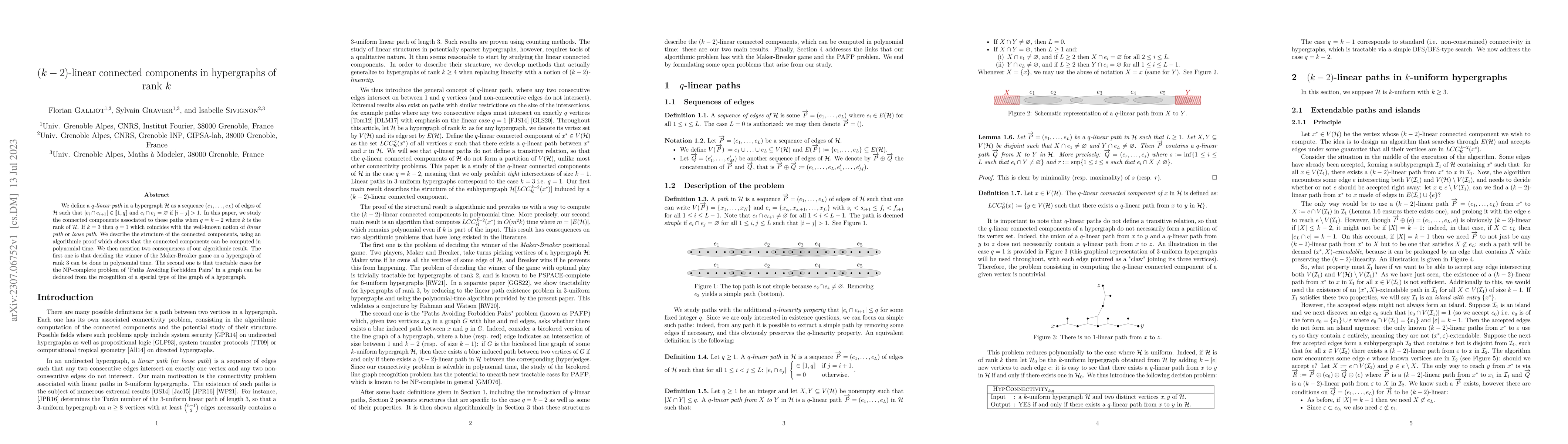Thumbnail for (k-2)-linear connected components in hypergraphs of rank k