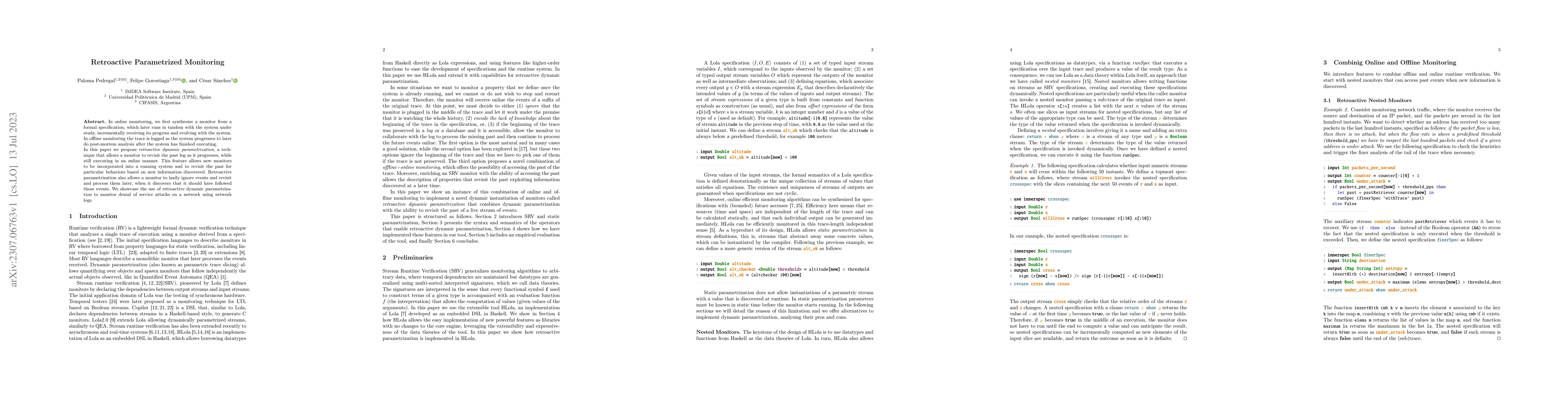 Thumbnail for Retroactive Parametrized Monitoring