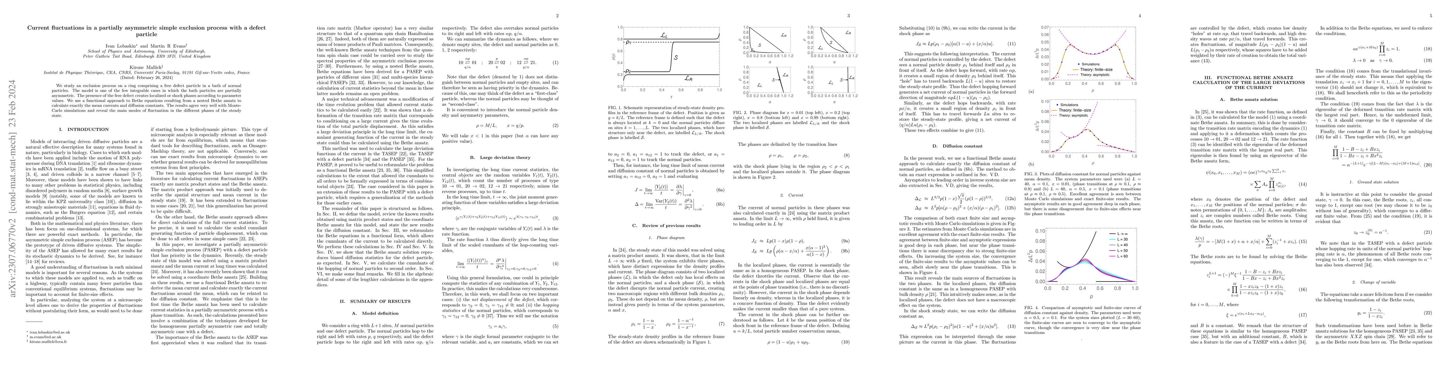 Thumbnail for Current fluctuations in a partially asymmetric simple exclusion process
  with a defect particle
