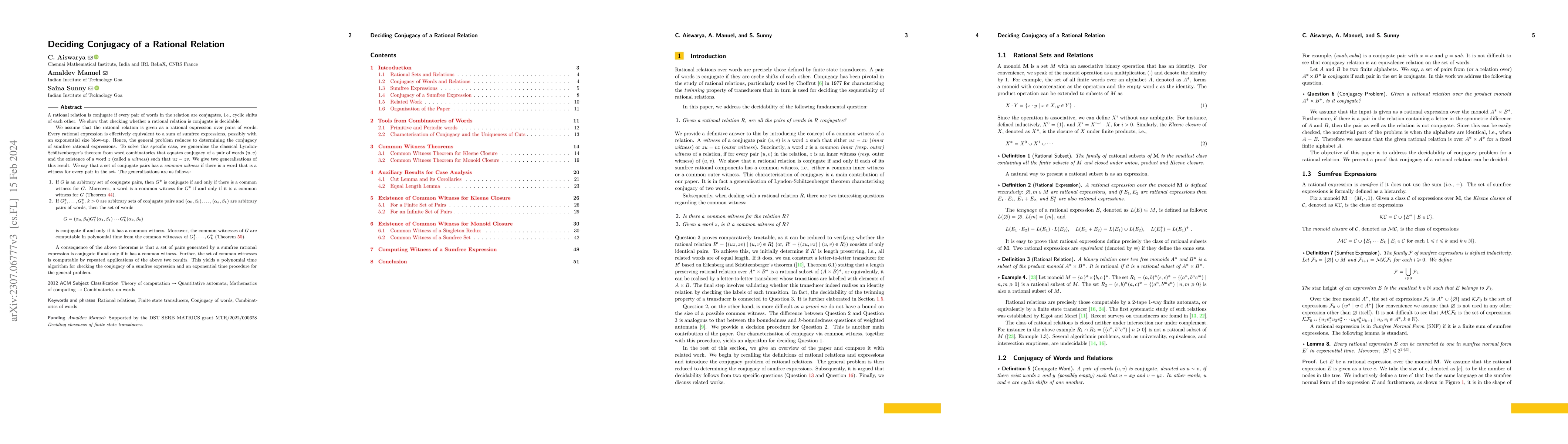 Thumbnail for Deciding Conjugacy of a Rational Relation