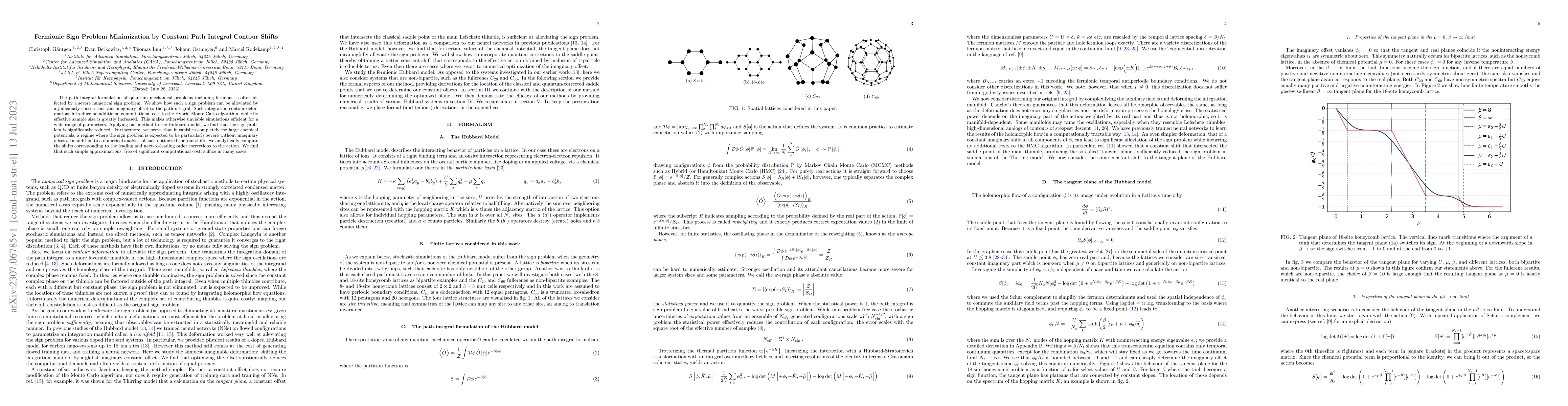 Thumbnail for Fermionic Sign Problem Minimization by Constant Path Integral Contour
  Shifts