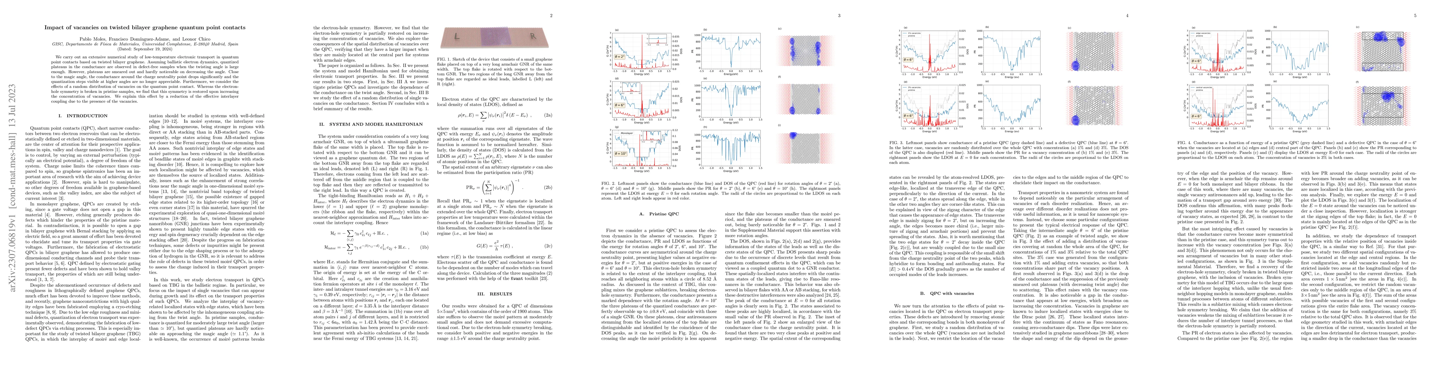 Thumbnail for Impact of vacancies on twisted bilayer graphene quantum point contacts