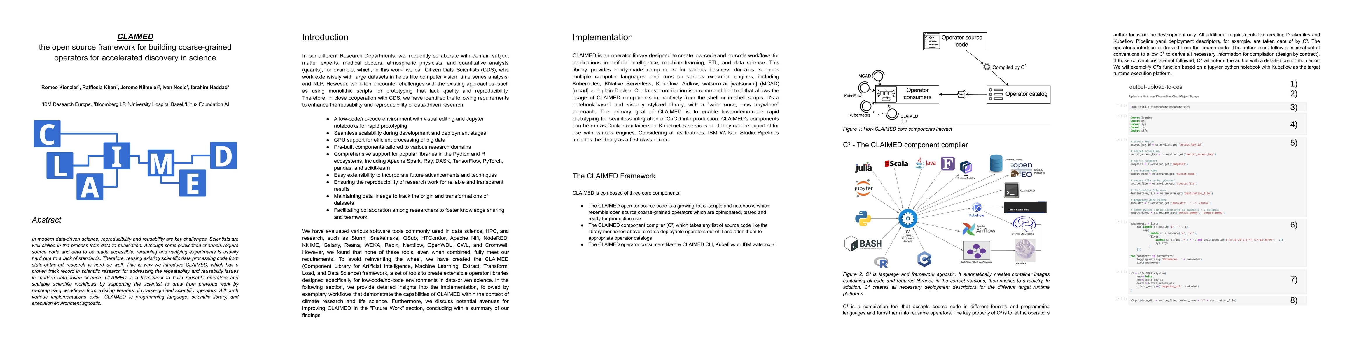 Thumbnail for CLAIMED -- the open source framework for building coarse-grained
  operators for accelerated discovery in science