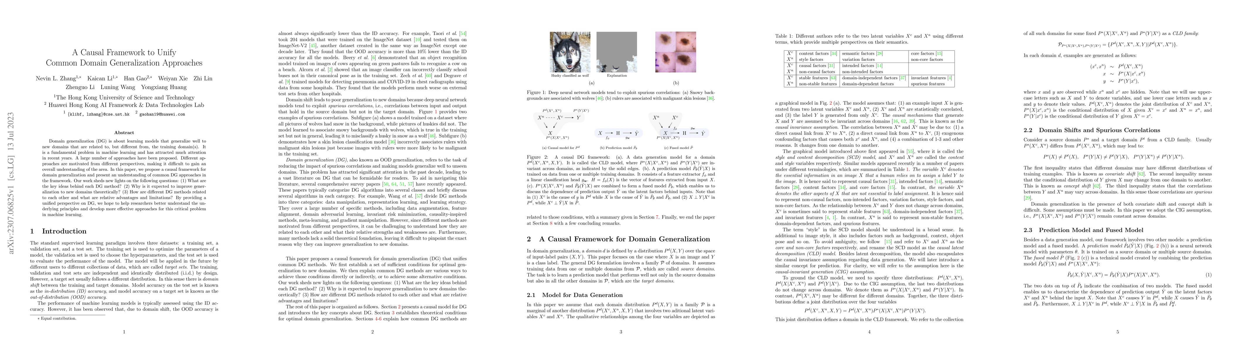 Thumbnail for A Causal Framework to Unify Common Domain Generalization Approaches