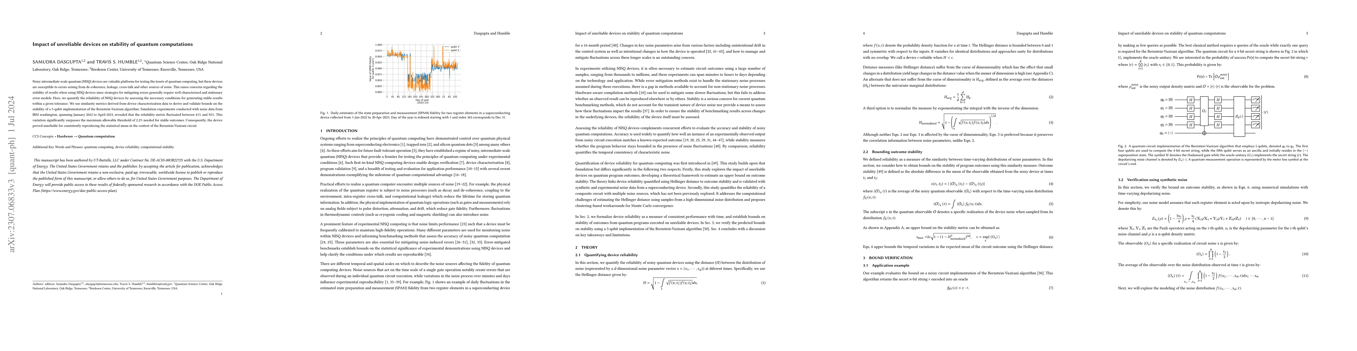 Thumbnail for Impact of unreliable devices on stability of quantum computations
