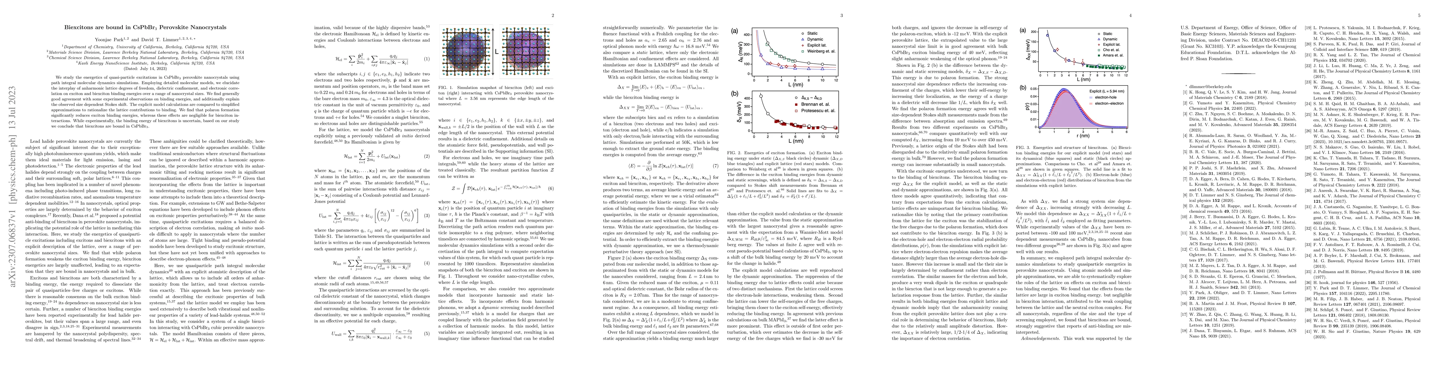 Thumbnail for Biexcitons are bound in CsPbBr3 Perovskite Nanocrystals