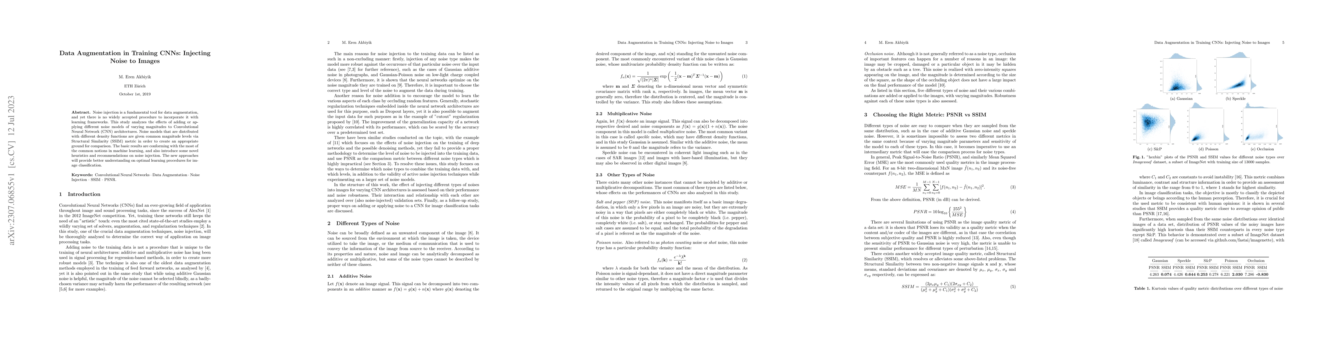 Thumbnail for Data Augmentation in Training CNNs: Injecting Noise to Images