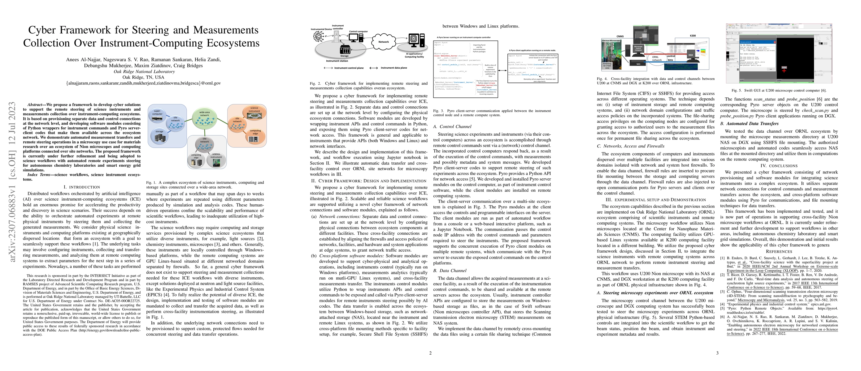 Thumbnail for Cyber Framework for Steering and Measurements Collection Over
  Instrument-Computing Ecosystems