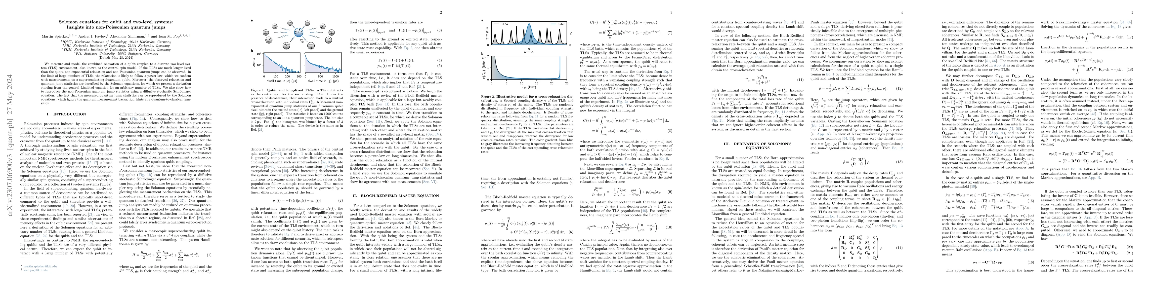 Thumbnail for Solomon equations for qubit and two-level systems: Insights into
  non-Poissonian quantum jumps