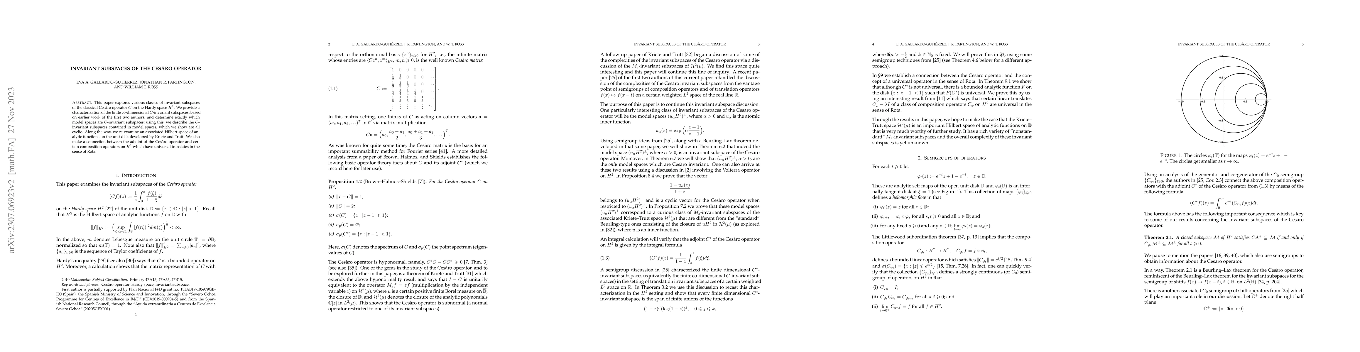 Thumbnail for Invariant subspaces of the Cesaro operator
