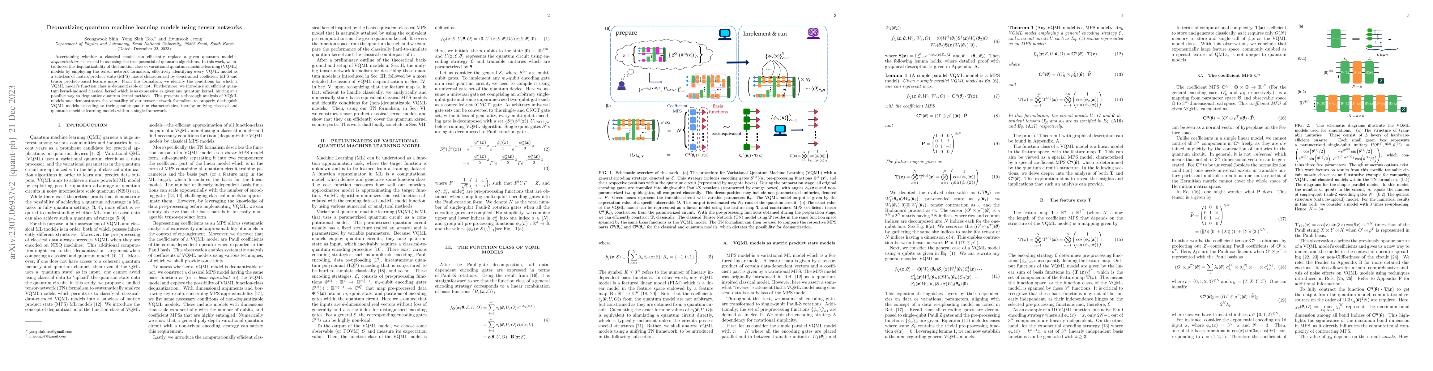 Thumbnail for Dequantizing quantum machine learning models using tensor networks