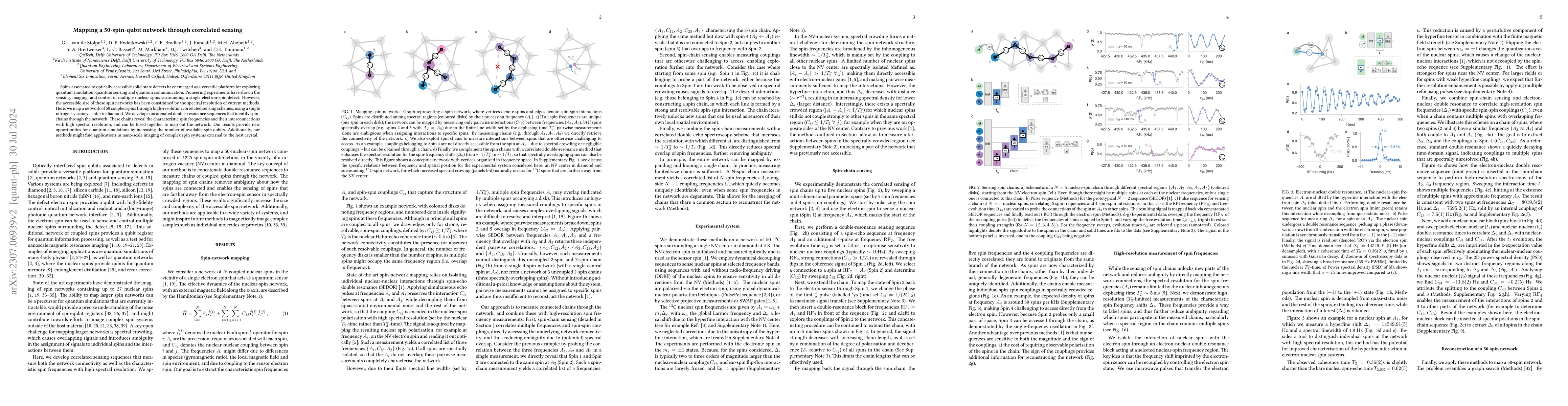 Thumbnail for Mapping a 50-spin-qubit network through correlated sensing