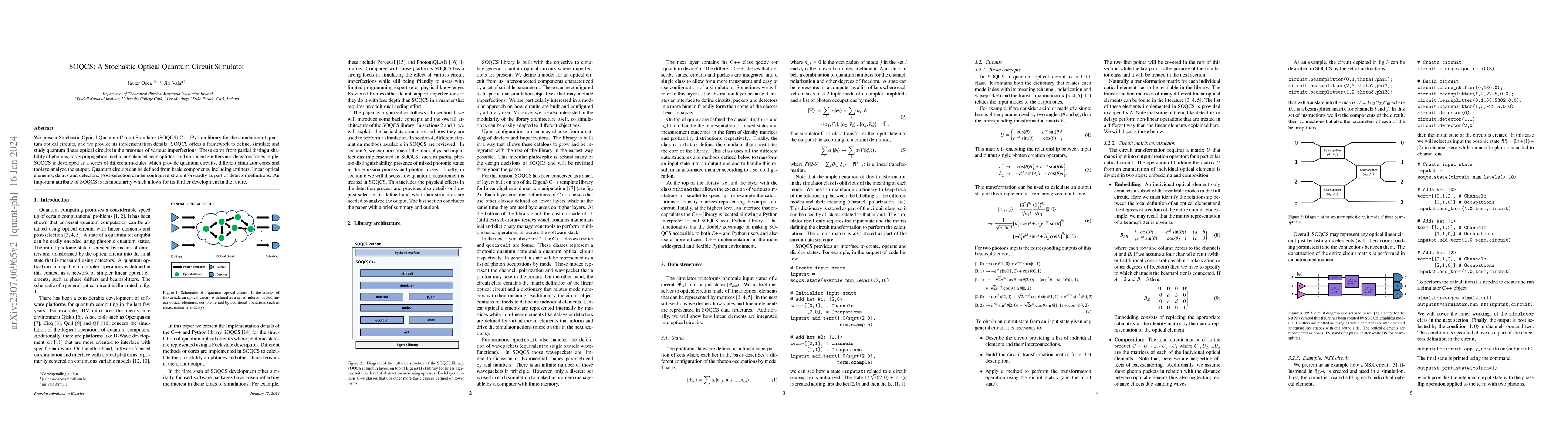 Thumbnail for SOQCS: A Stochastic Optical Quantum Circuit Simulator
