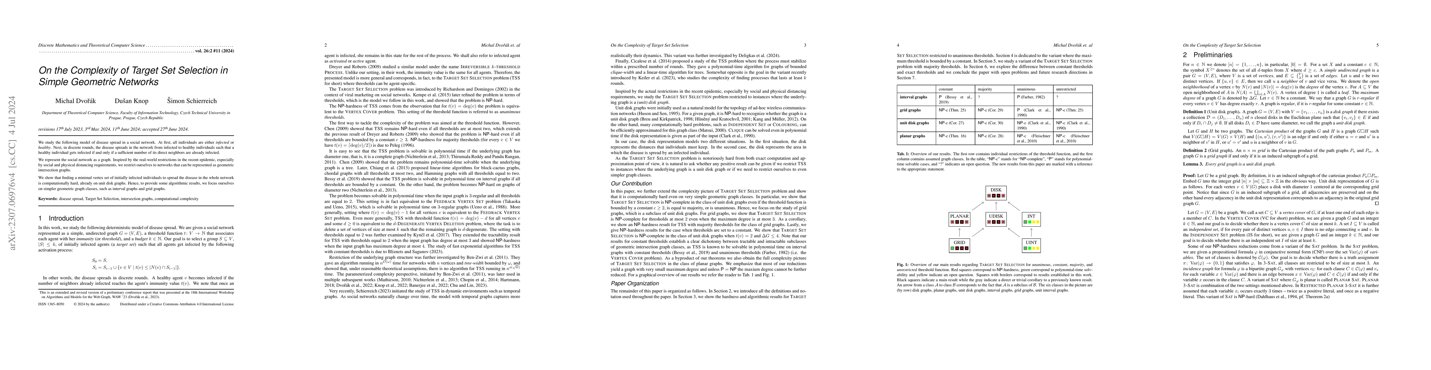 Thumbnail for On the Complexity of Target Set Selection in Simple Geometric Networks