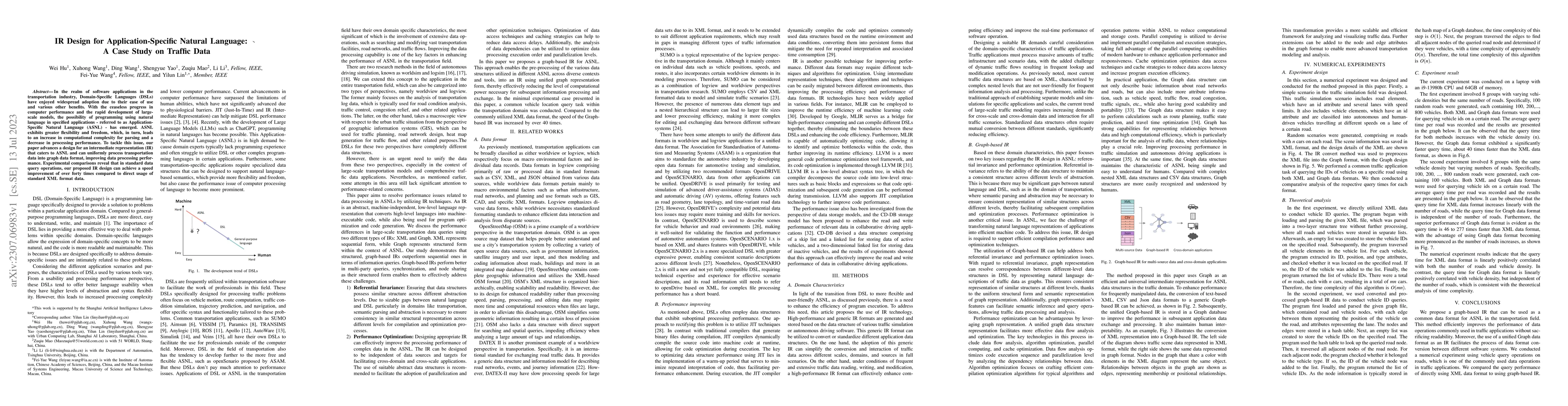 Thumbnail for IR Design for Application-Specific Natural Language: A Case Study on
  Traffic Data