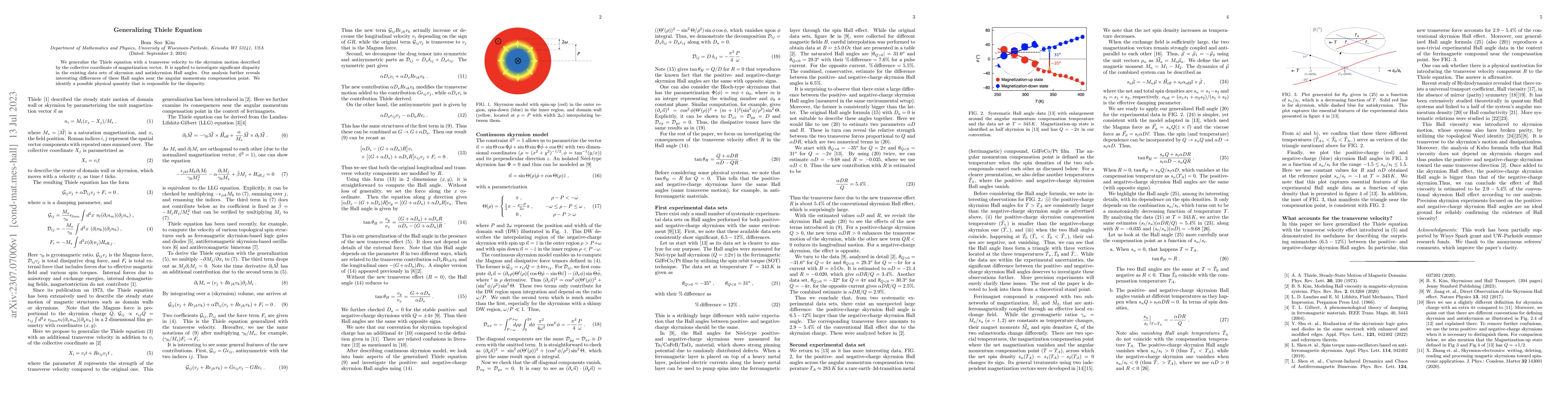 Thumbnail for Generalizing Thiele Equation