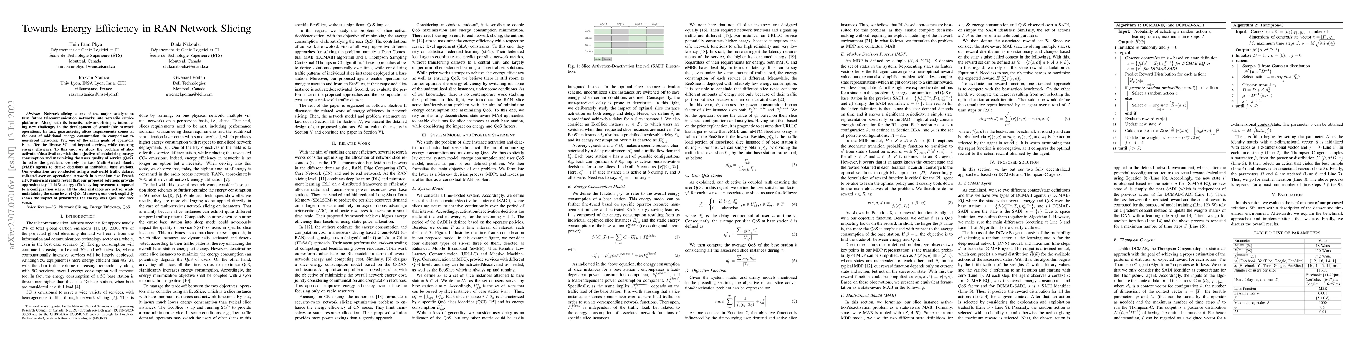 Thumbnail for Towards Energy Efficiency in RAN Network Slicing