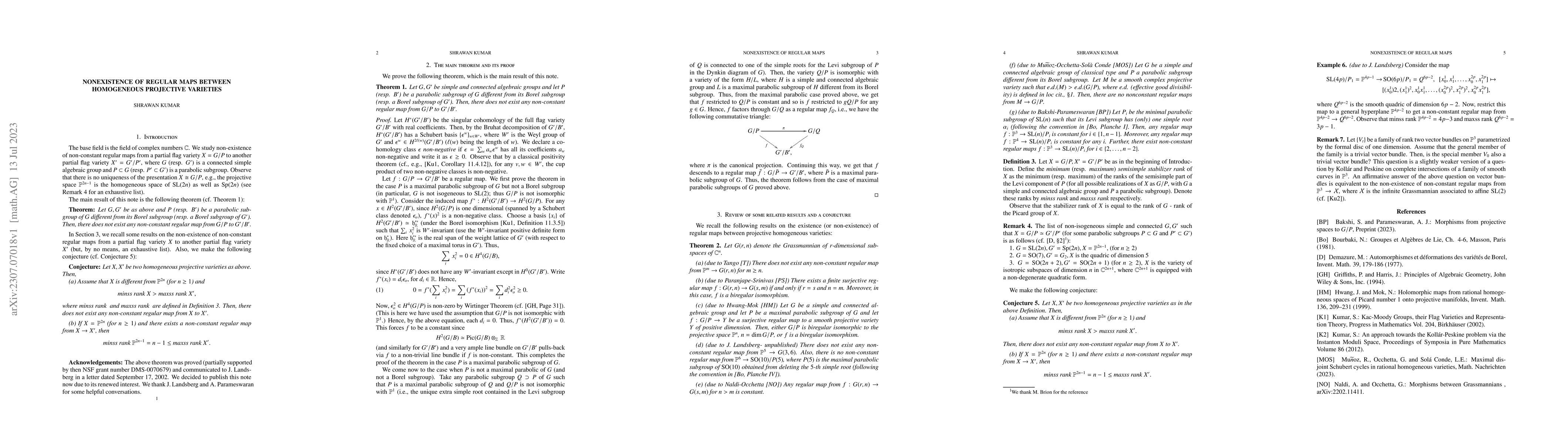 Thumbnail for Nonexistence of regular maps between homogeneous projective varieties