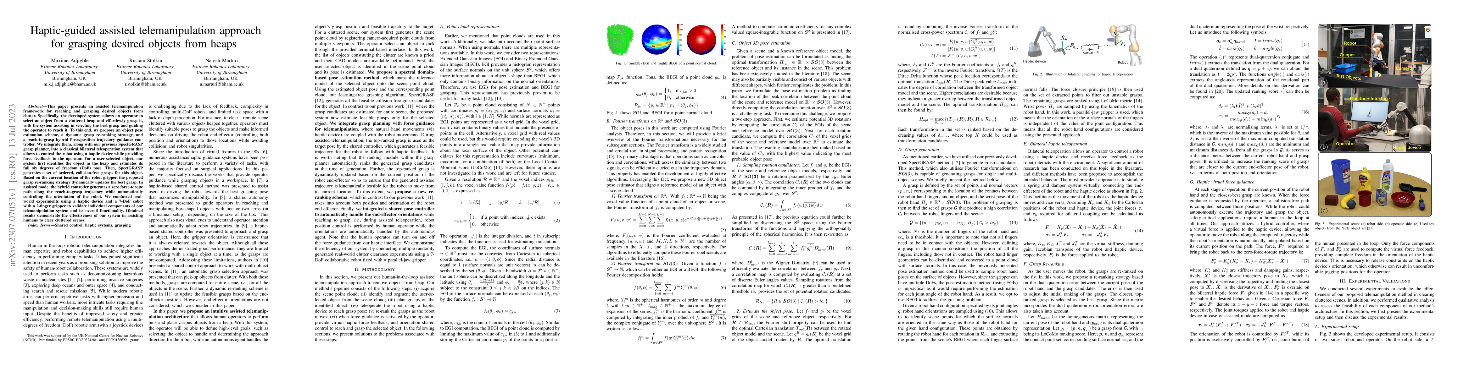 Thumbnail for Haptic-guided assisted telemanipulation approach for grasping desired
  objects from heaps