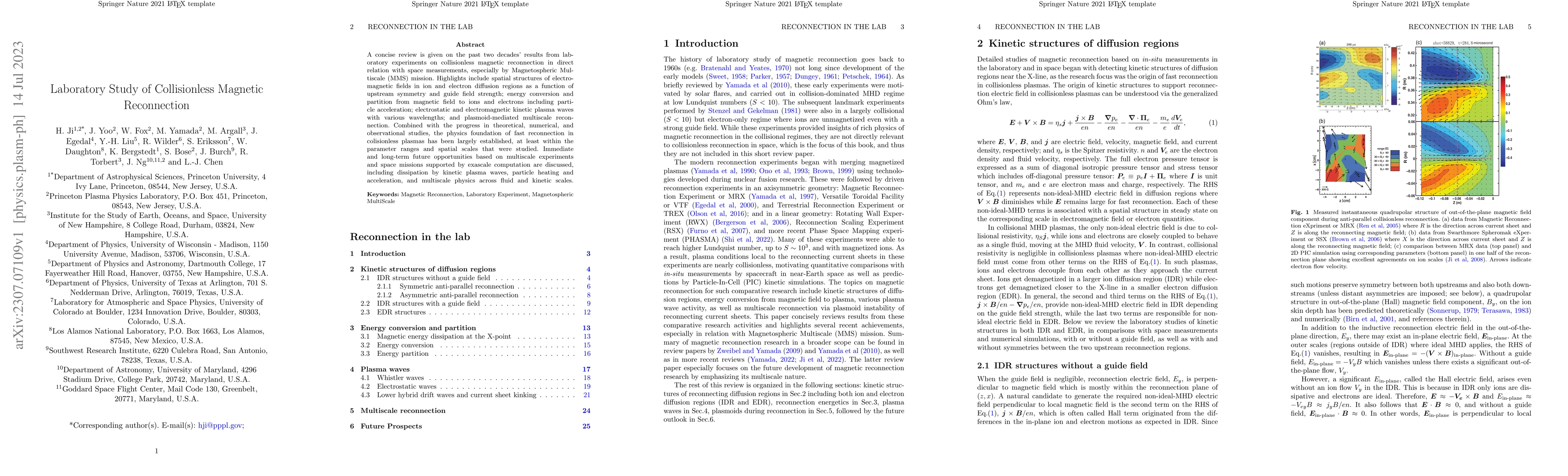 Thumbnail for Laboratory Study of Collisionless Magnetic Reconnection